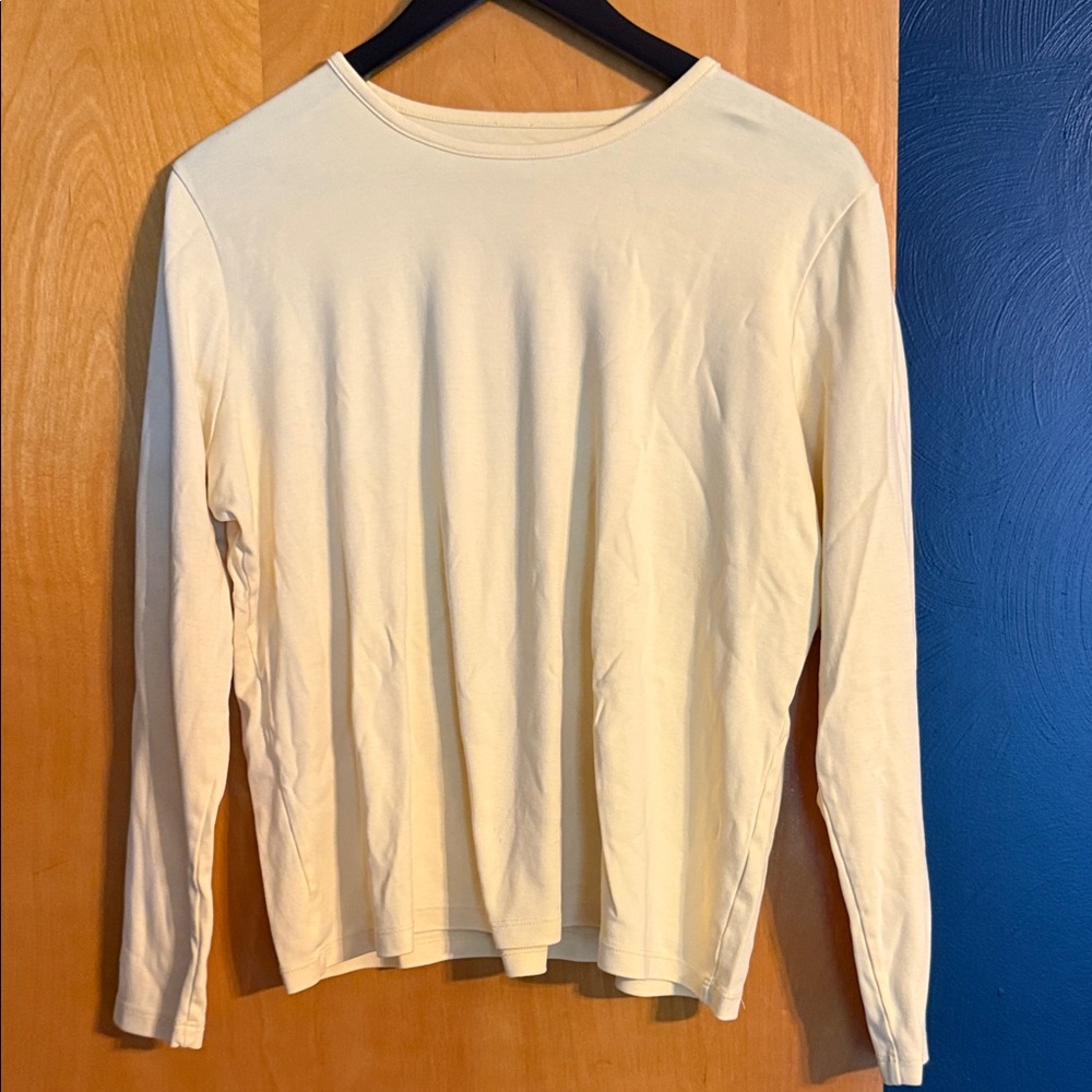 L.L. Bean Cream Long Sleeve Tee